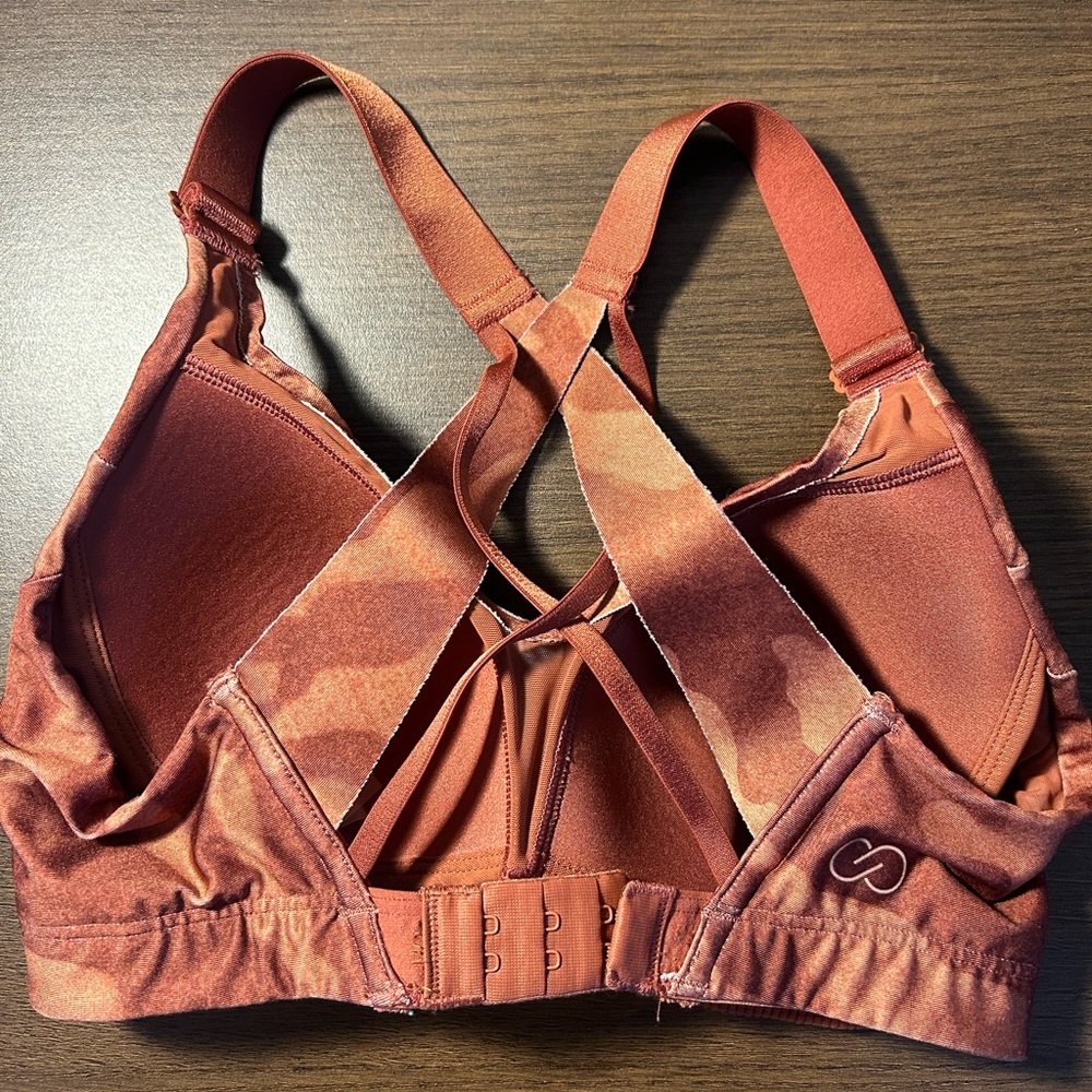 CALIA by Carrie Underwood Orange Camo Sports Bra